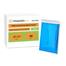 Bubble Mailers Metallic Blue Glamour