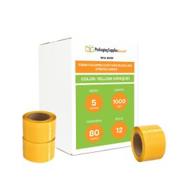 Colored Cast Mini Bundling Stretch Wrap Yellow Opaque 12 Qty