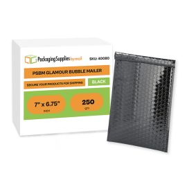 Glamour Bubble Black Mailers Metallic