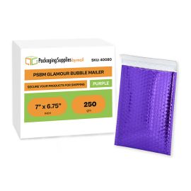 Glamour Bubble Mailers Metallic Purple 7 Inch
