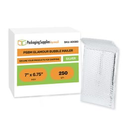 Glamour Bubble Mailers Silver 7 Inch