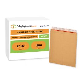 Kraft Self Seal Rigid Photo Mailers 200 Qty