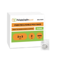 Reclosable Poly Bags 1000 Qty 3 x 3 Inch