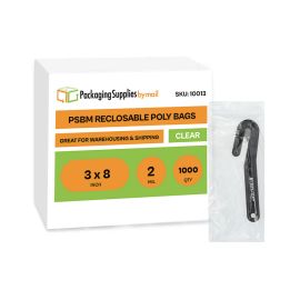 Reclosable Poly Bags 1000 Qty 3 x 8 Inch