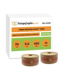 Red Print Reinforced WAT Kraft 10 Qty