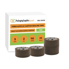 Tan Acrylic Carton Sealing Tapes 24 Qty 2 Mil