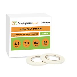 White Poly Bag Tape 96 Qty