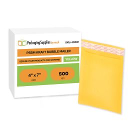Yellow Kraft Bubble Mailers 500 Pack